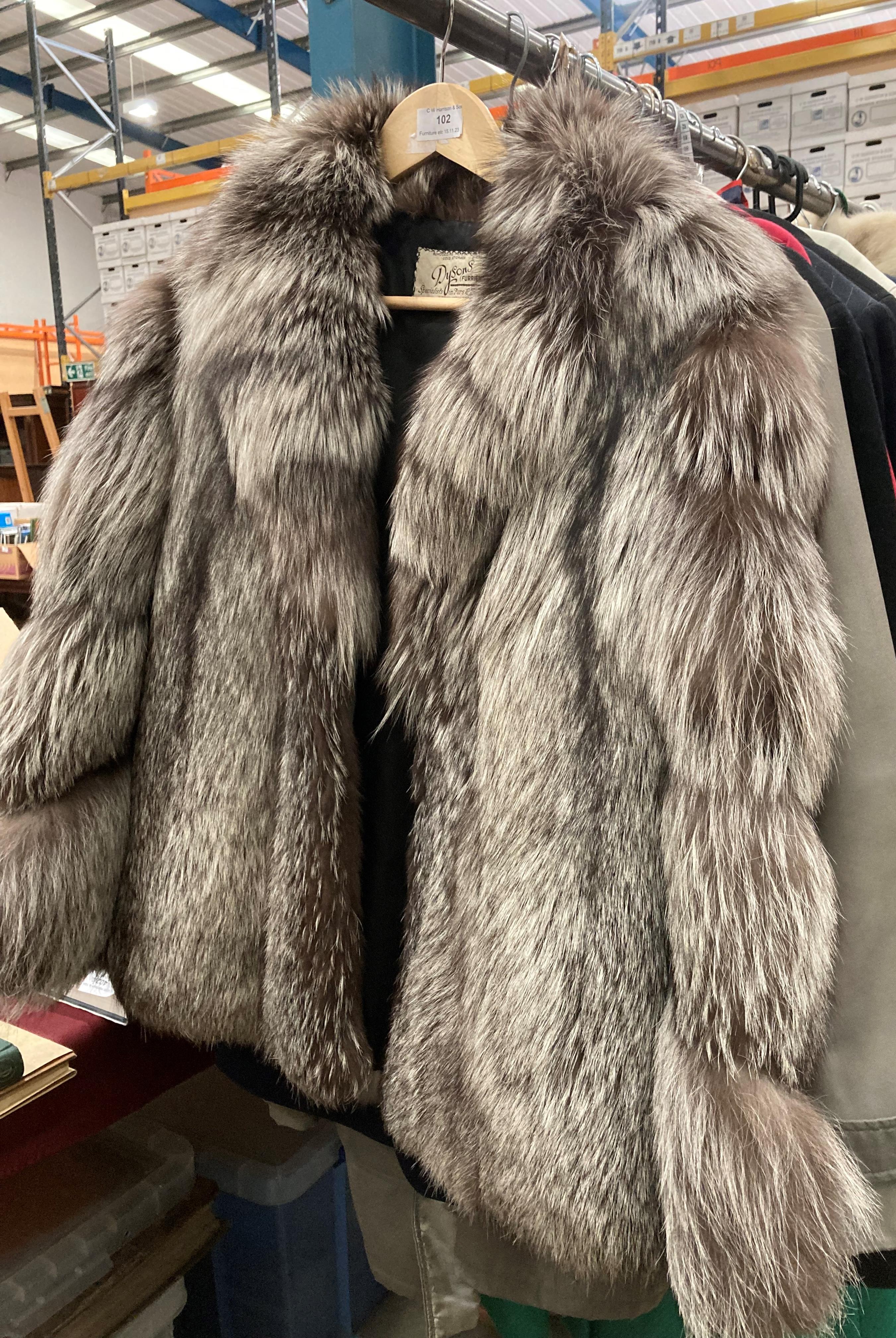 A Dysons Furiers Ltd Leeds London label short fur jacket (no size shown) (saleroom location: S3