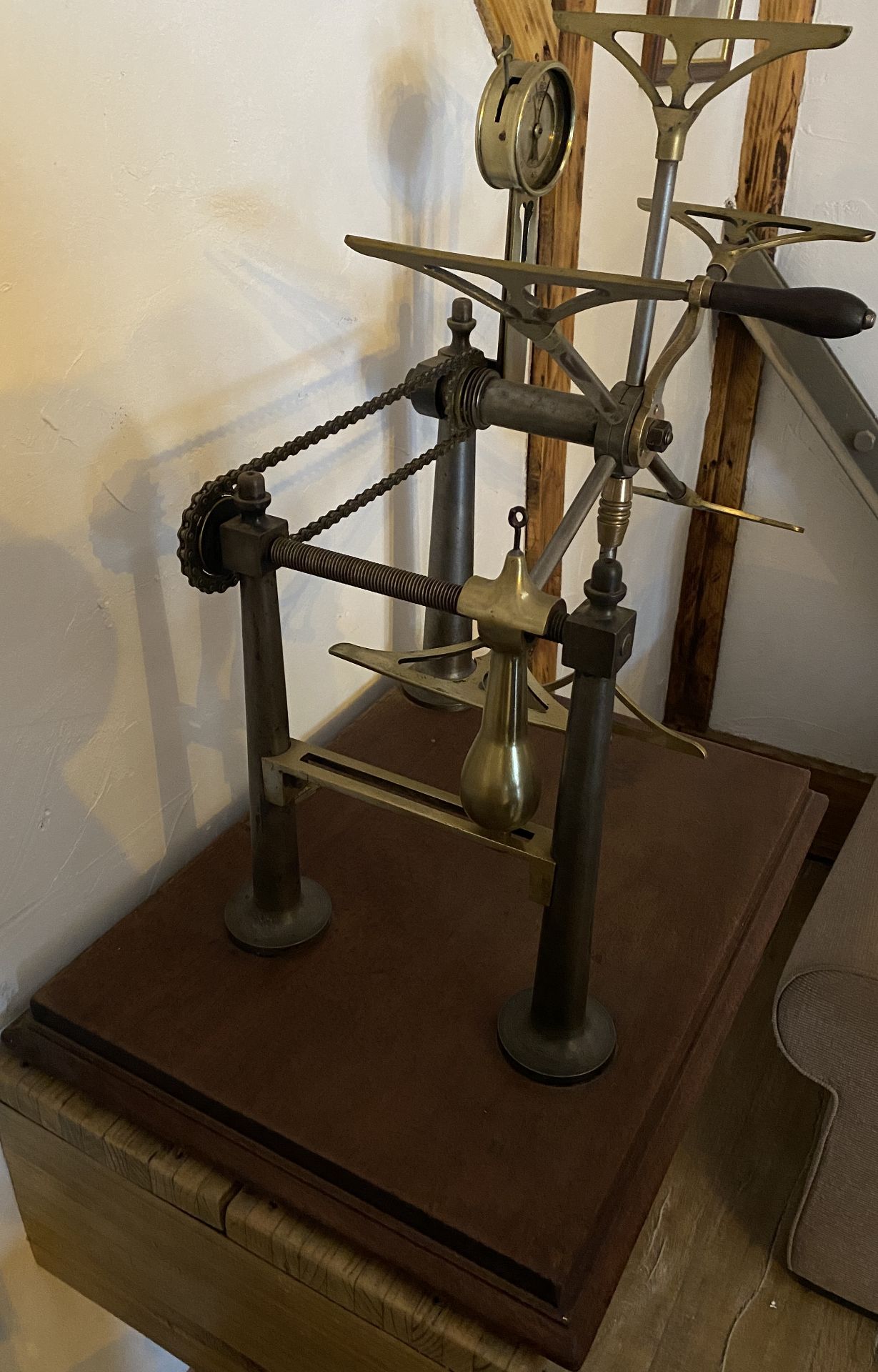 Goodbrand & Co (Manchester and Stalybridge) manual wood and brass wool winding and measuring - Image 2 of 5