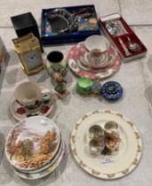 A Royal Albert Lady Carlyle bone china four piece tea set, a small Tupton ware glazed vase,