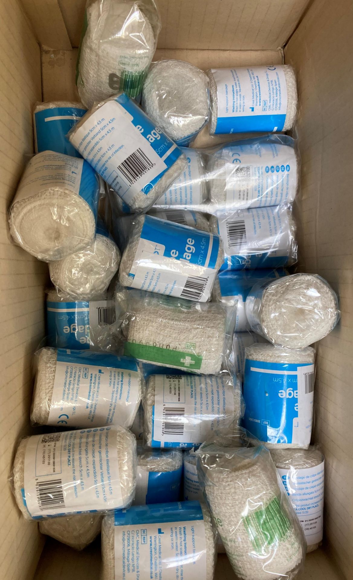 Contents to 4 x part boxes - large quantity of assorted bandages, - Image 3 of 5