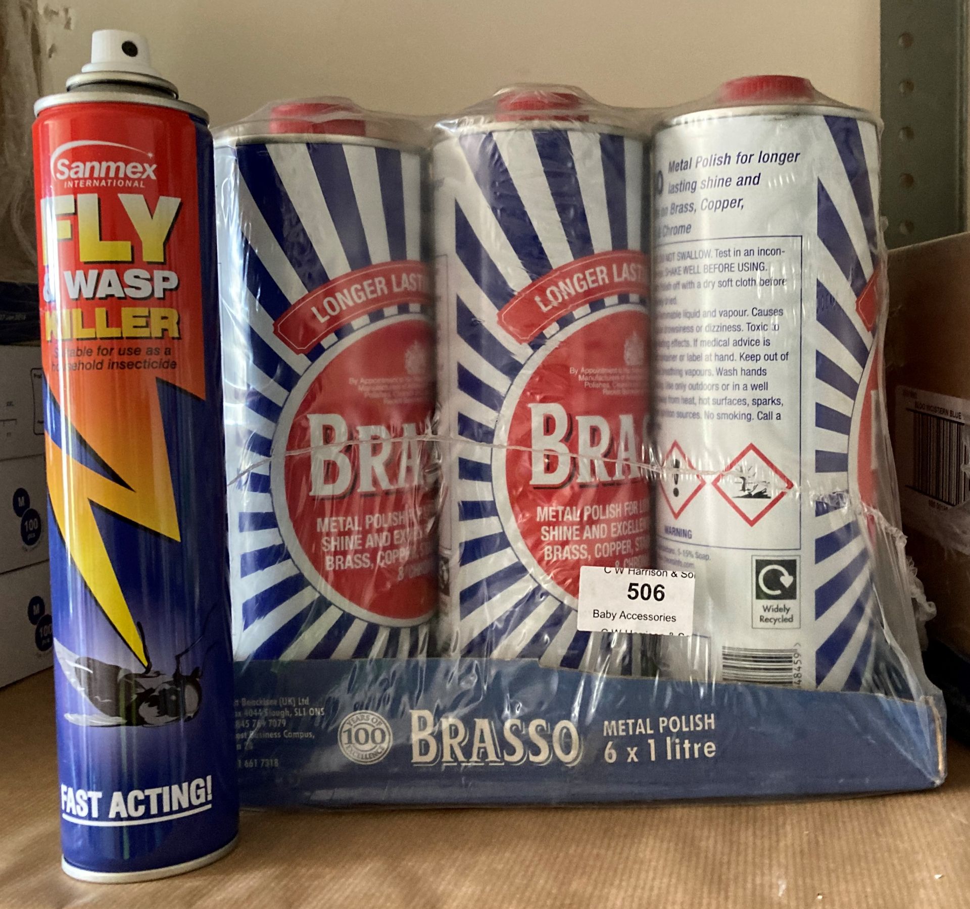 6 x 1L tins Brasso metal polish (saleroom location: Sunnybank Street, - Image 2 of 2