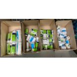 Contents to 4 x part boxes - large quantity of assorted bandages,