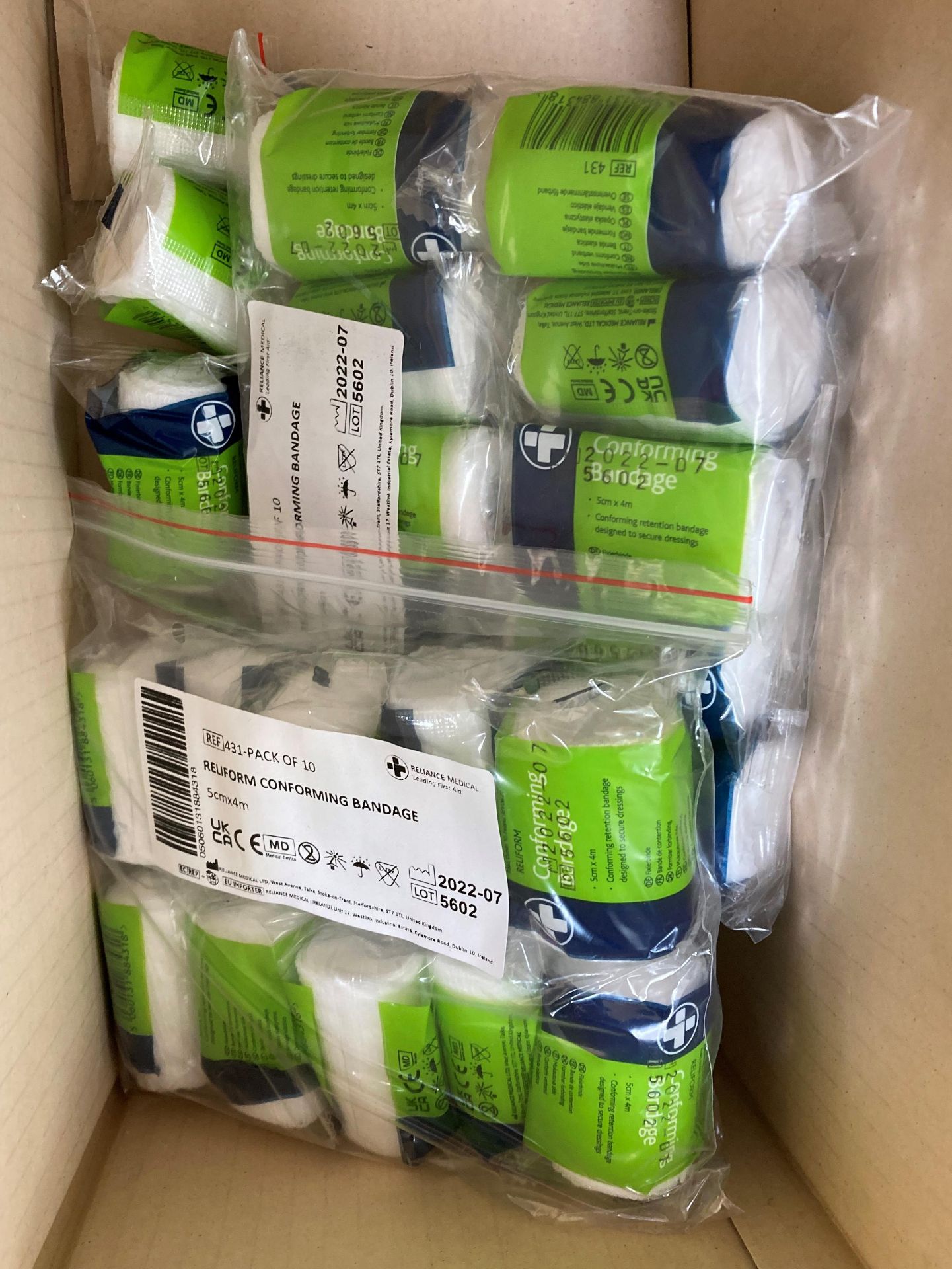 Contents to 4 x part boxes - large quantity of assorted bandages, - Image 2 of 5