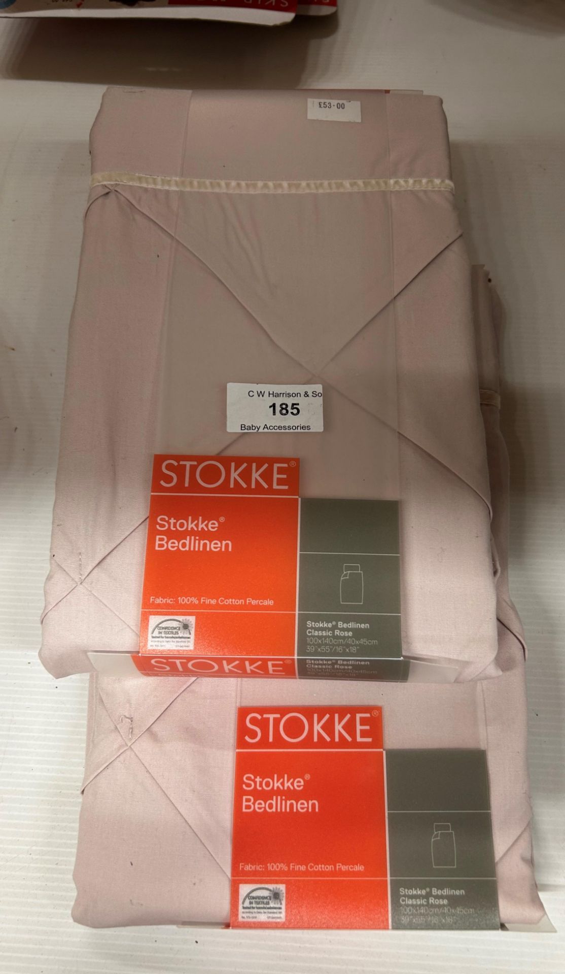 STOKKE BRAND NEW PACKAGED BEDDING SETS IN ROSE PINK RRP £110