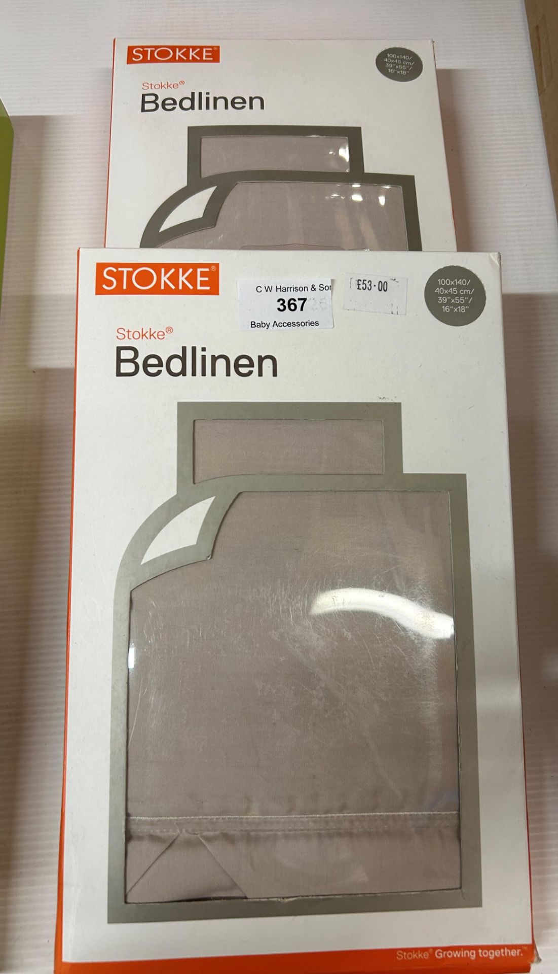 2x STOKKE BED LINEN SETS (Saleroom location: L12)