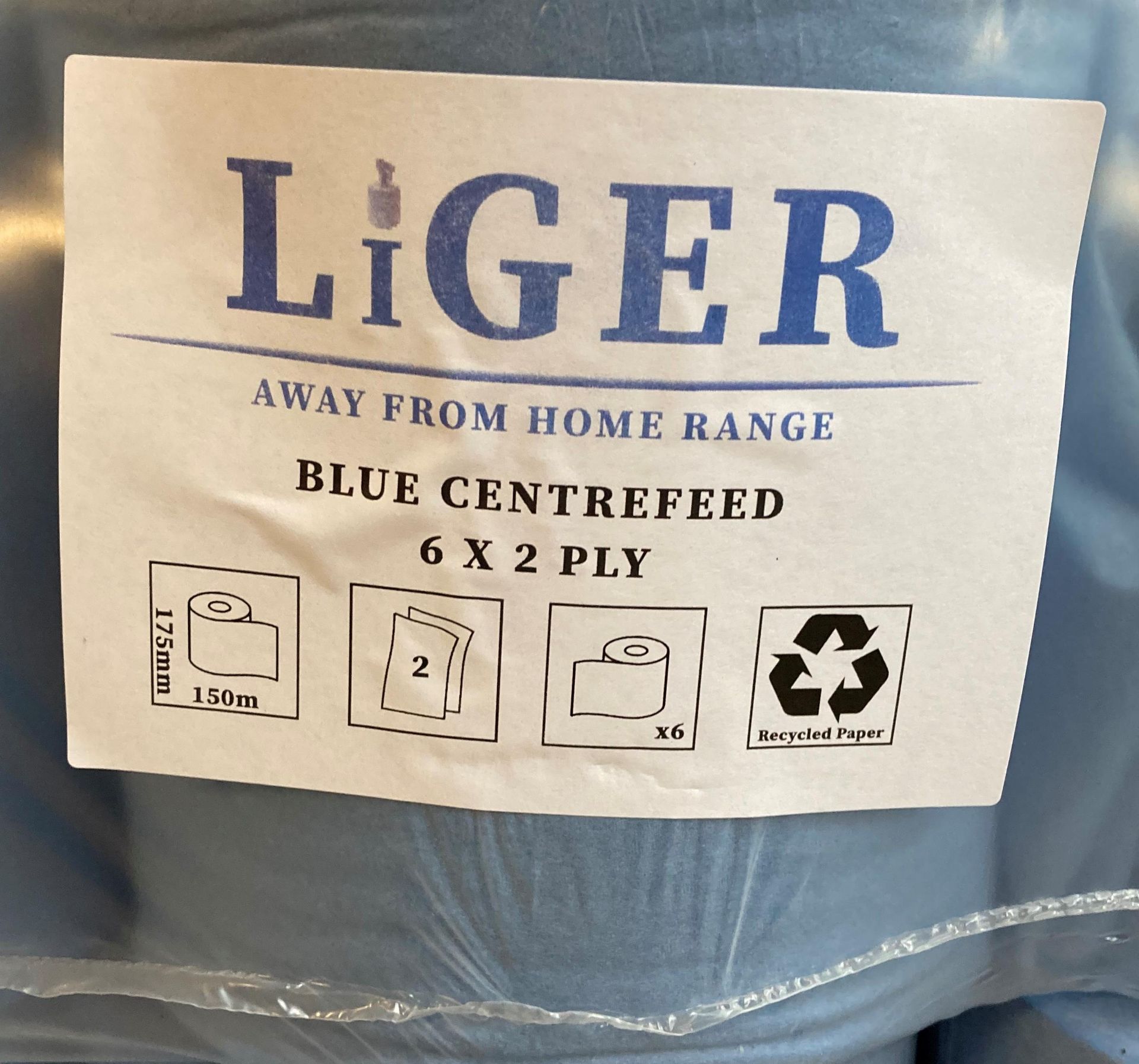 Contents to pallet - 29 x LiGer blue centre feed 6 x 2-ply paper rolls (saleroom location: - Image 3 of 3