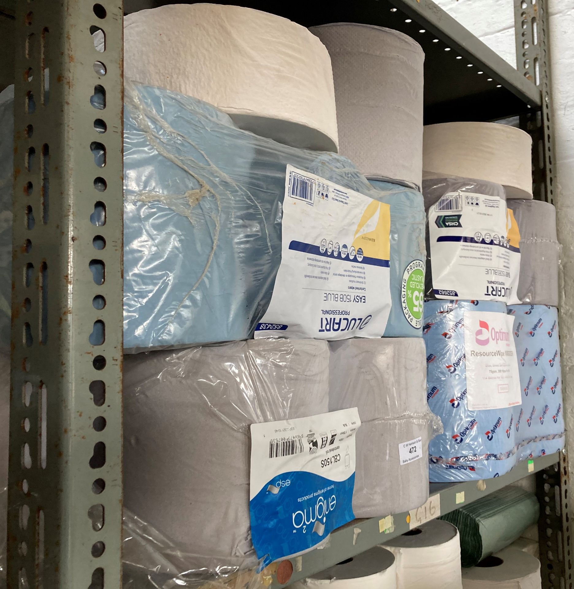 Contents to three bays - a quantity of Resource wiper rolls, - Image 2 of 4