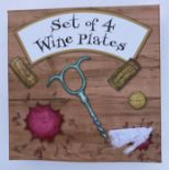 6 x boxes of four luxury wine plates,