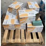 Contents to pallet - 9 x boxes of Lucart green paper C Fold hand towels (saleroom location: