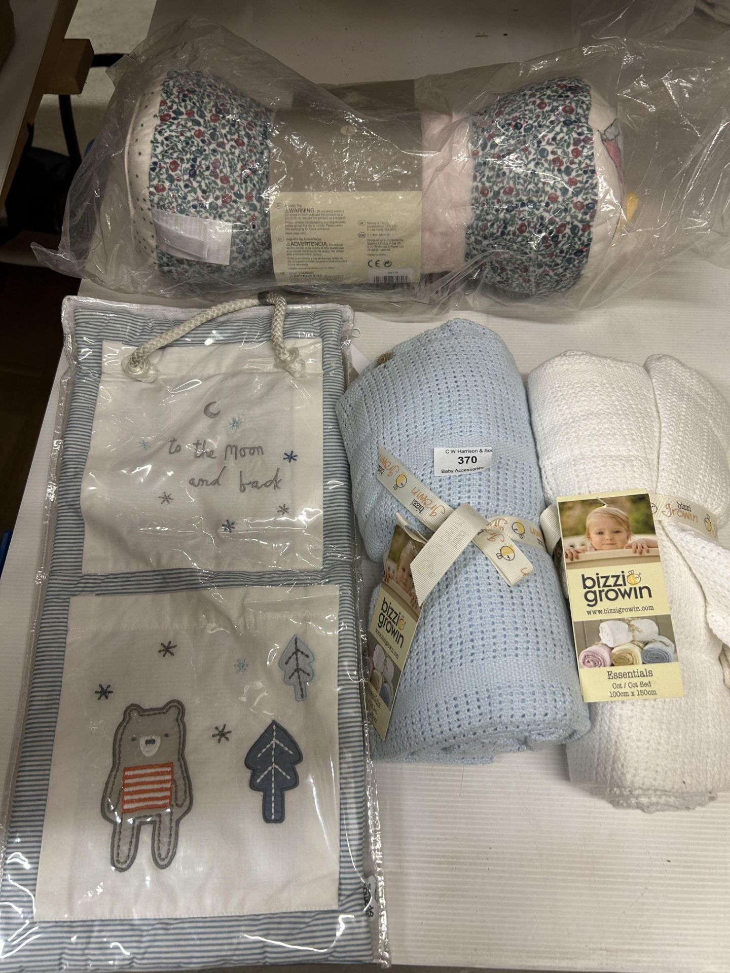 BIZZIGROWIN/MAMAS & PAPAS CELLULAR BLANKETS AND SOFT TOYS (Saleroom location: L13)