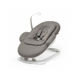 STOKKE STEPS BOUNCER CHAIR IN WHITE AND GREY RRP£159 (STOCK IMAGE FOR REFERENCE ONLY-SEE OTHER PICS