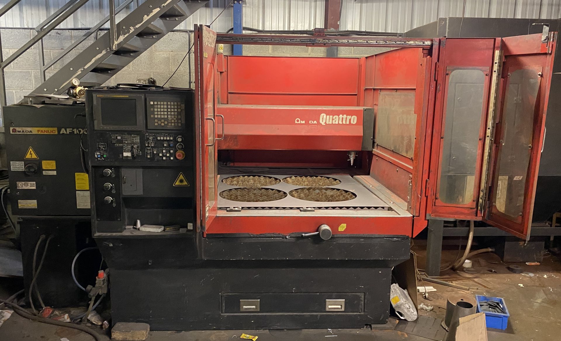 Amada Fanuc Quattro Laser AF1000E/C1000 laser cutter, model A04B-0816-B311 (31,575hrs), - Image 6 of 24