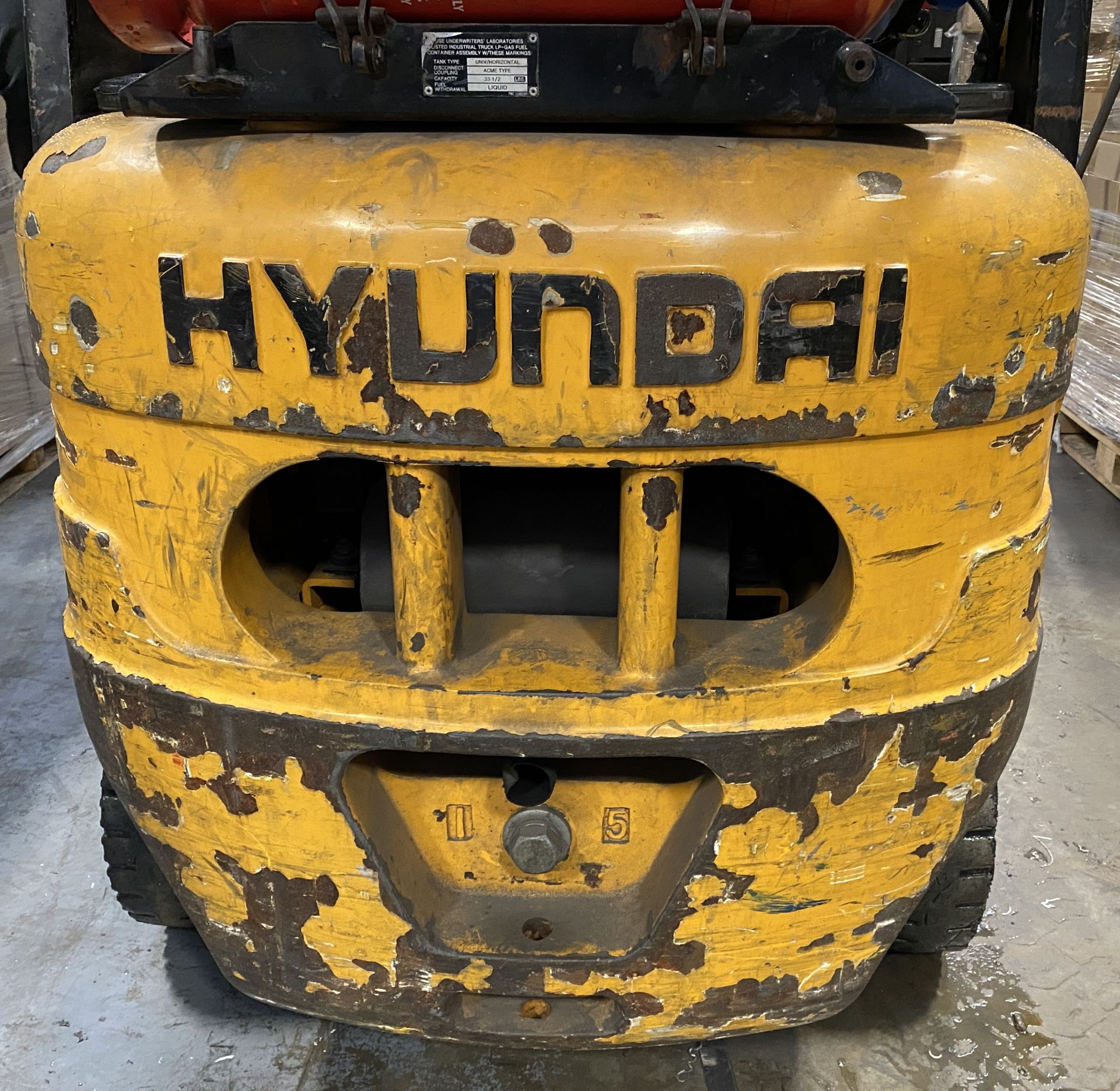 Hyundai HLF15-5 LPG gas Forklift sn. FW0110171. - Image 11 of 18
