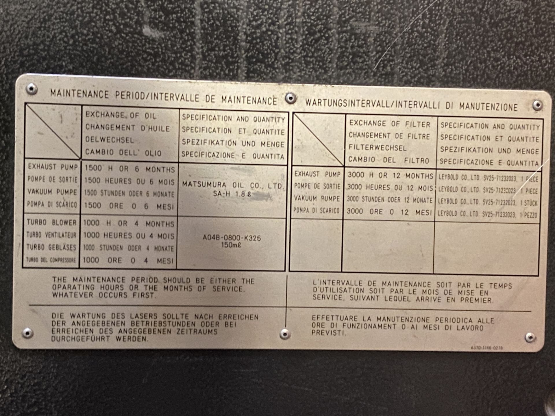 Amada Fanuc Quattro Laser AF1000E/C1000 laser cutter, model A04B-0816-B311 (31,575hrs), - Image 17 of 24