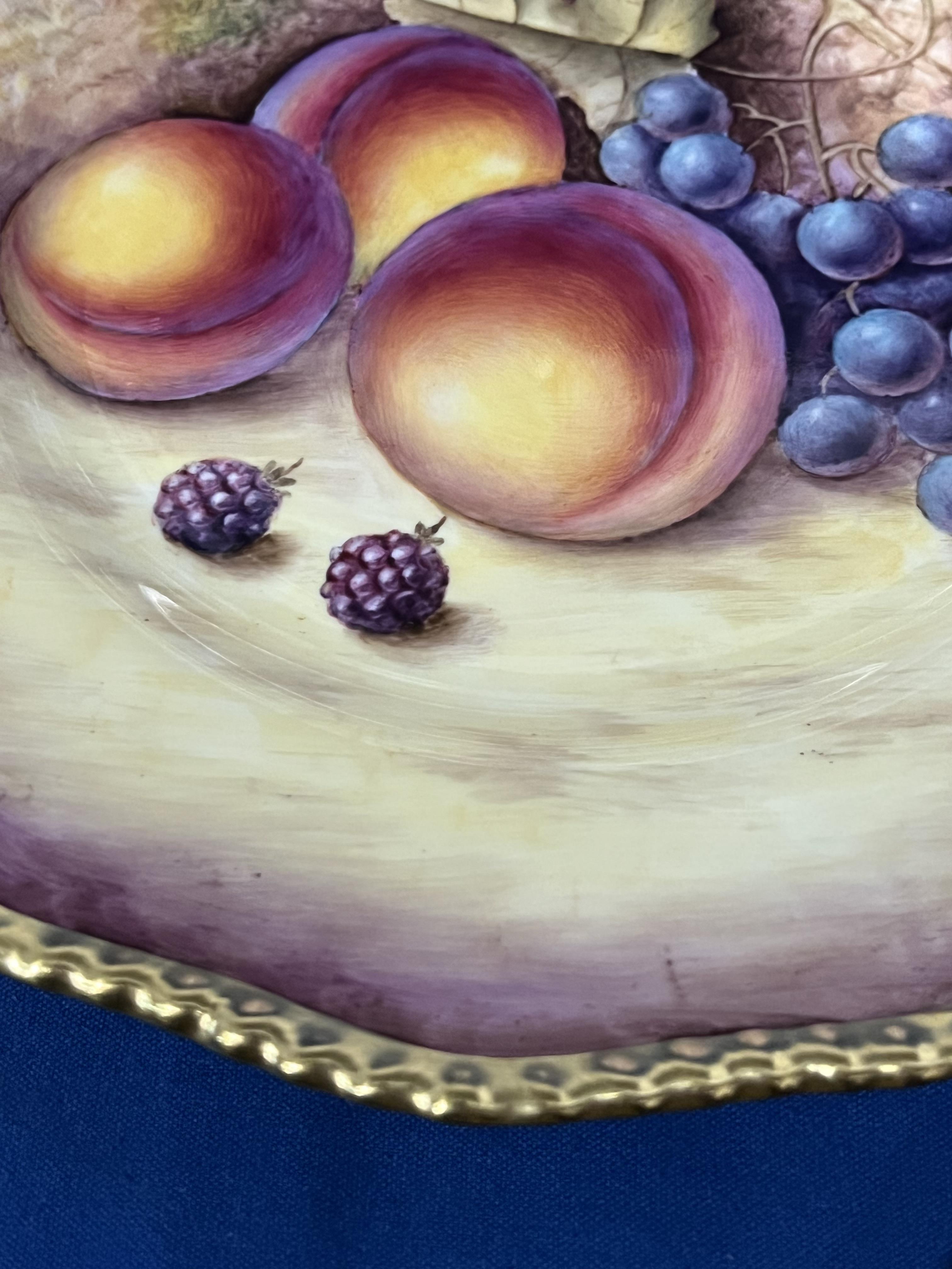 A Royal Worcester fine bone china hand-painted fruit plate by R Price (28cm diameter) complete with - Image 10 of 12