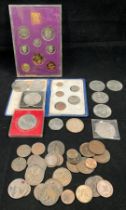 Contents to tub - 1970 coinage of Great Britain and Northern Ireland,