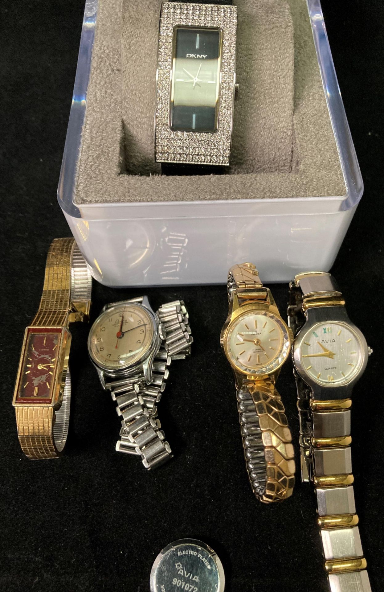 Five assorted ladies wrist watches including DKNY NY 4969 with box, Prexa with rolled gold strap, - Image 3 of 3