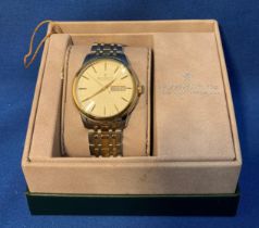 Dreyfuss & Co gents watch series 1890 ref no: 0012 in original box in gold and silver tones