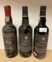 Two 75cl bottles of Porto Vintage 1985 Port shipped by Adriano Ramos-Pinto and a 75cl bottle of
