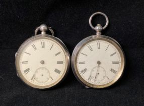 Two vintage silver pocket watches - one Swiss 0.