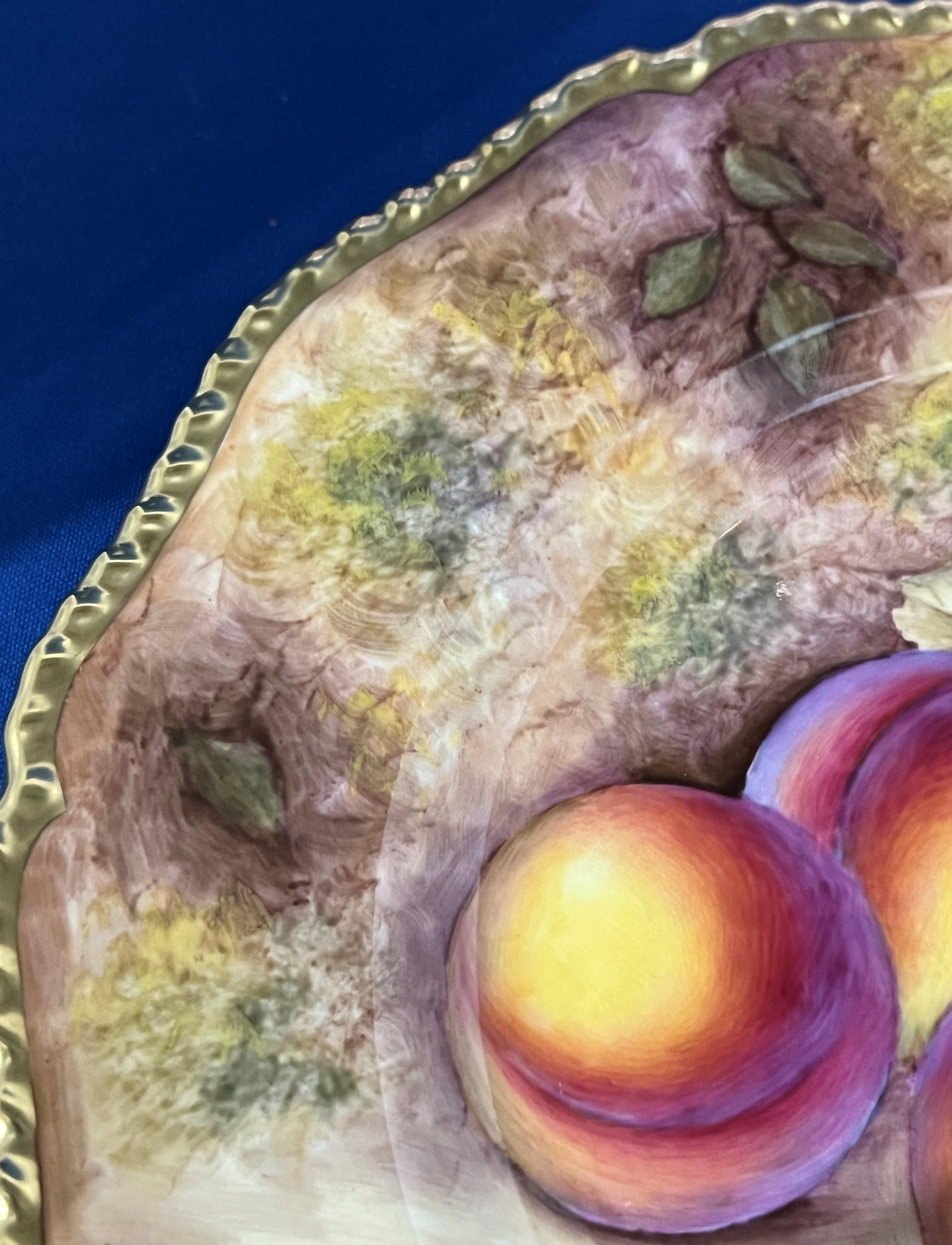 A Royal Worcester fine bone china hand-painted fruit plate by R Price (28cm diameter) complete with - Image 6 of 12