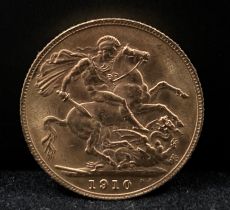 1910 Edward VII gold sovereign,