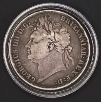 1822 George IV crown Tertio, appears to be E/R on tertio,