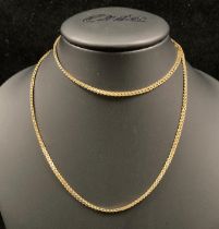 14ct gold 585 hallmarked chain 24" long - approximate weight 8.