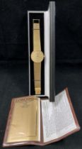 9ct gold 375 gents Longines Quartz Presence wristwatch with gold 375 clasp and strap - total