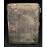 Silver hallmarked card case with engraved initials dated Birmingham 1924 - approximate weight 2.