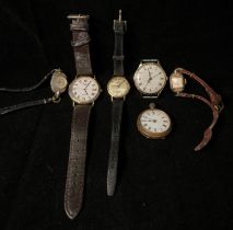 Six assorted watches by Helvetia, Rotary, Smiths, Imac,