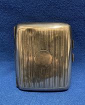 Silver hallmarked cigarette case dated 1912 Birmingham. Weight - 2.