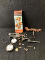 Contents to tub - silver [hallmarked] pocket watch by English Lever & A Yewdall Leeds (missing