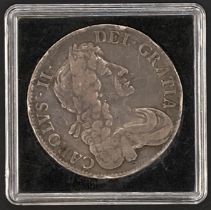 1680 Charles II crown, high grade,