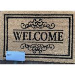 18 x 'Welcome' coir door mats 40 x 60cm (6 outer packs) (saleroom location: container A)