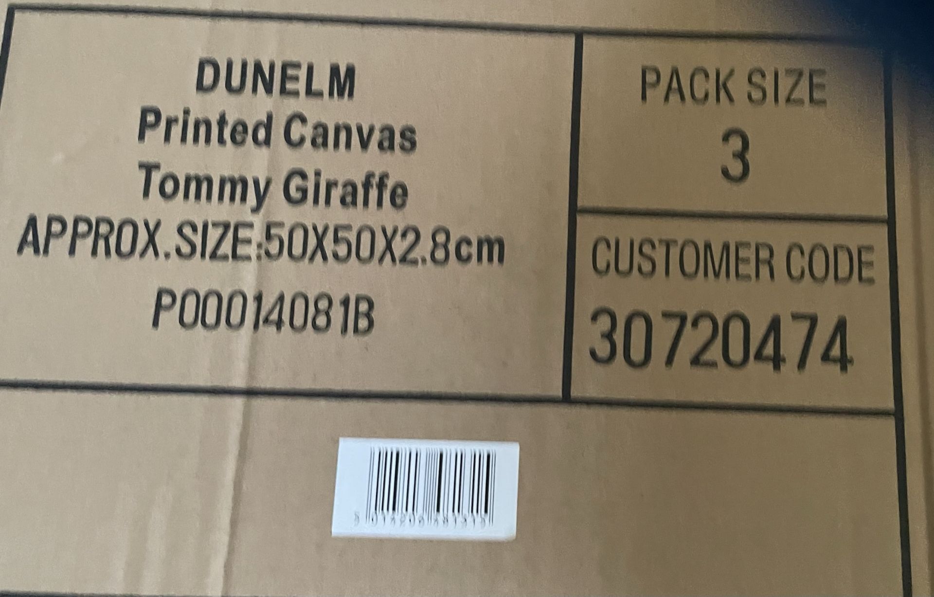 18 x Tommy Giraffe box prints by Shirley Macarthur 50 x 50cm (6 boxes)(saleroom location: container - Image 2 of 2