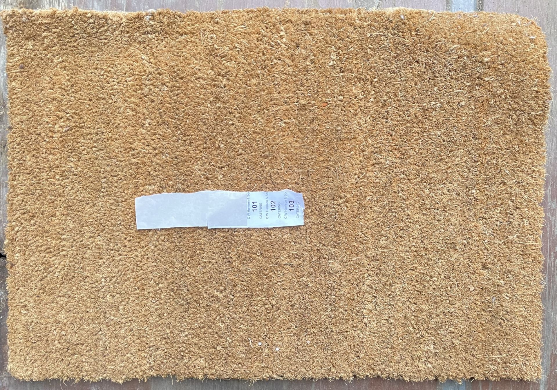 30 x rubber backed coir doormats (unmarked) - 60 x 42cm (saleroom location: container A)