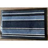 Contents to half pallet - approximately 450 blue striped rubber backed door mats approx.