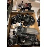 7 x Assorted cameras - Pentax Z70, Zenit TTL, Pentax ME,