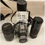 Canon EOS RebelTI 300V camera and 2 canon zoom lenses 1 c/w carry case (4) (saleroom location: R11)