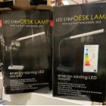 2 x LED strip desk lamps (boxed,