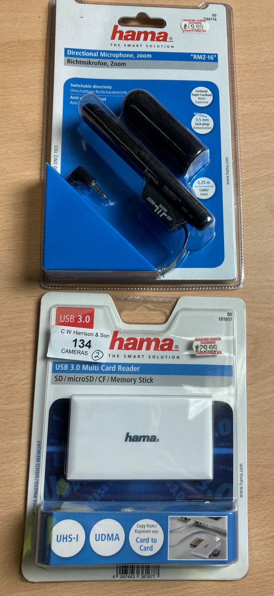 Hama USB 3.0 multi card reader and a Hama directional microphone RMZ16 (new) (RRP £70.