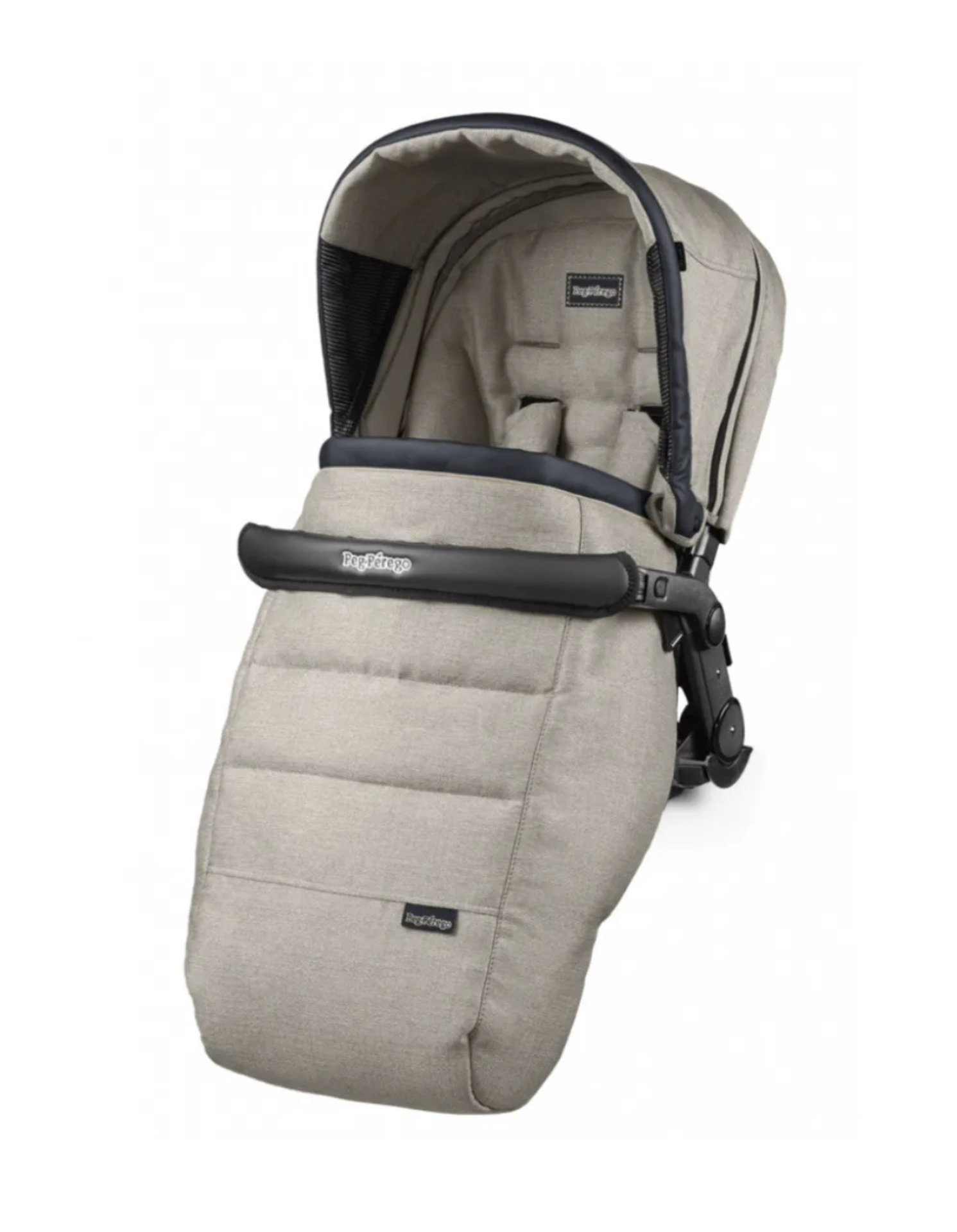 PEG-PEREGO POP-UP PUSHCHAIR SEAT IN LUXE BEIGE AND BLACK RRP £270 (STOCK IMAGE FOR REFERENCE