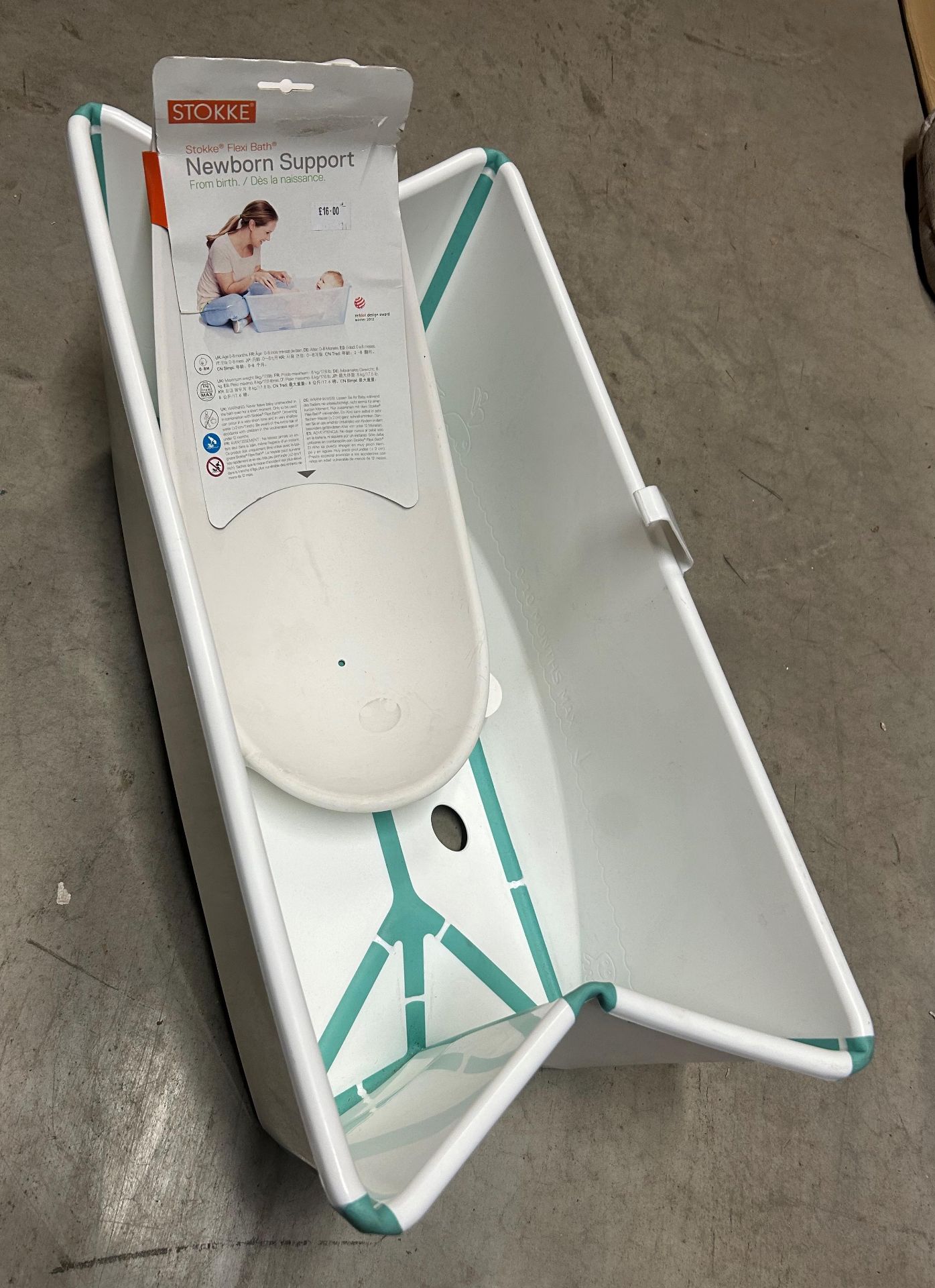 STOKKE FOLDING BABY BATH WITH STOKKE NEW BORN BATH SUPPORT RRP £50 (Saleroom location: F12) - Image 4 of 4