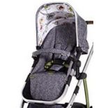 COSATTO PUSHCHAIR SEAT - DAWN CHORUS GREY CHEVRON WITH BIRD PRINT HOOD LINING BNIB (STOCK IMAGE FOR