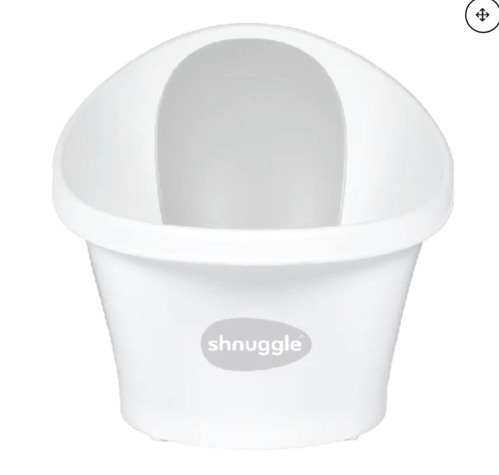 BRAND NEW PACKAGED SHNUGGLE BABY BATH IN WHITE/GREY RRP £20 (Saleroom location: F12)