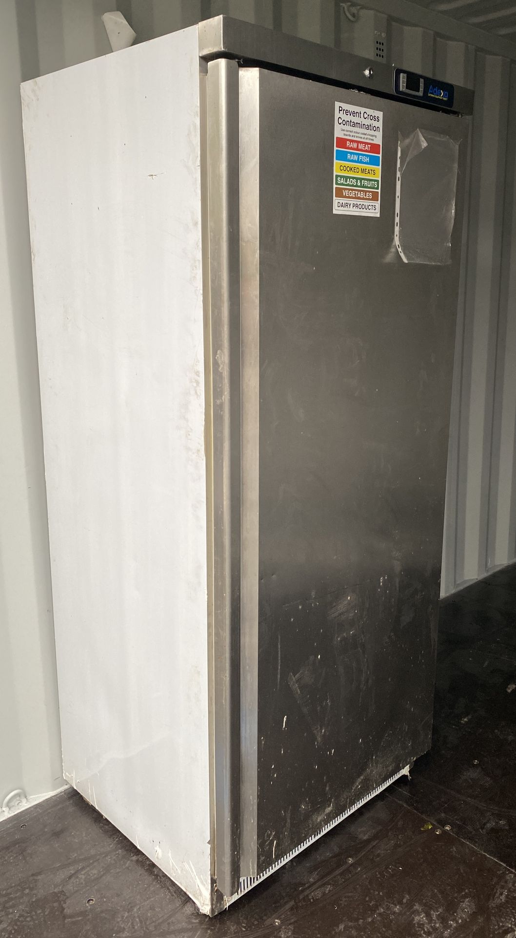 Adexa DF600SS upright freezer with stainless steel door - 78cm x 73cm 188cm(h) - Image 3 of 6