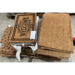 Contents to pallet - approximately 80 coir mats (plain and printed) in sizes up to 40 x 20cm