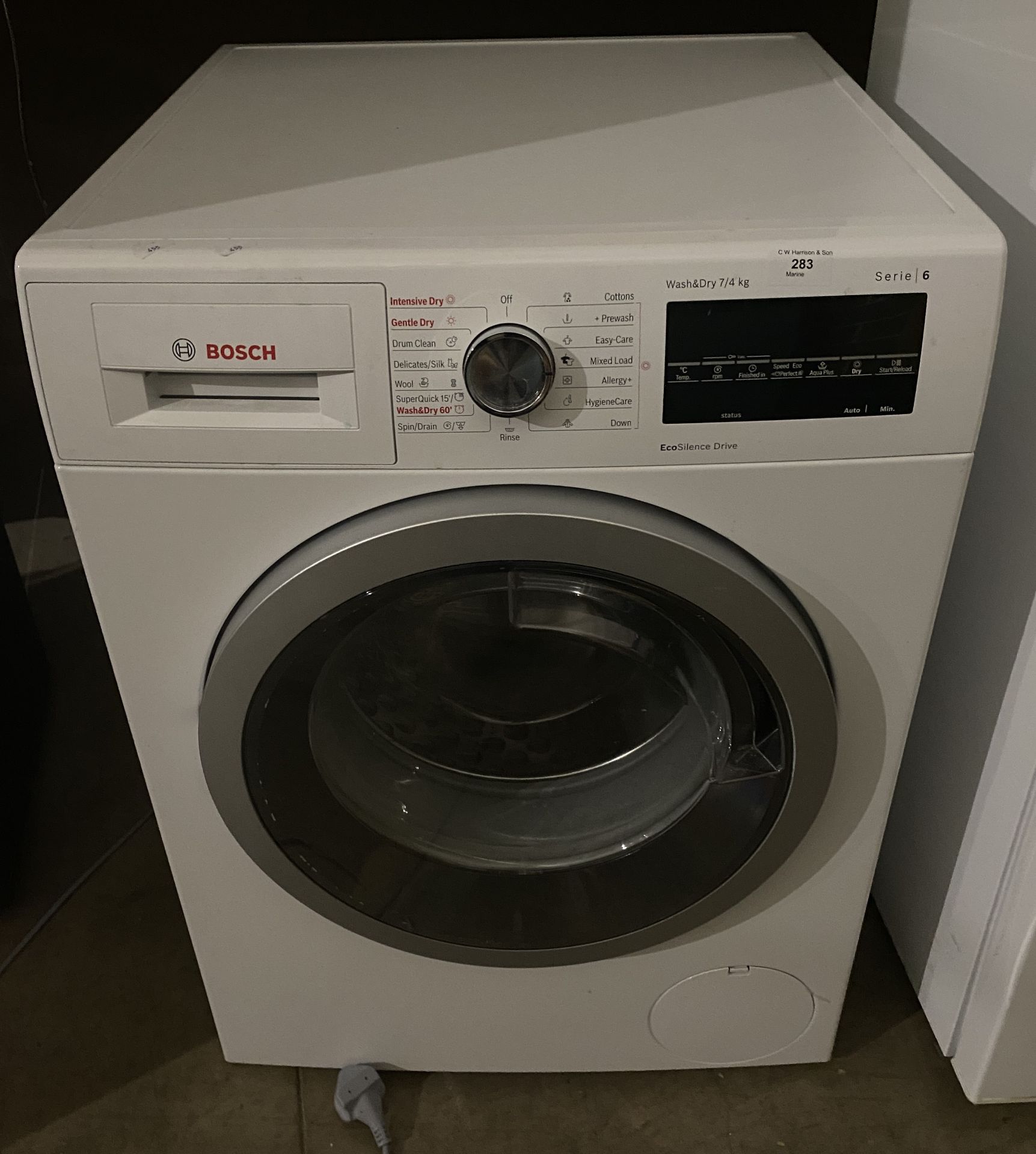 Bosch series 8 front loading washing machine (saleroom location: PO)