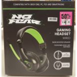 2 x No Fear wired gaming headsets (boxed) (Saleroom location L03)